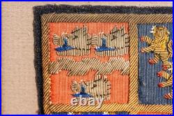 Preppy Antique English School Framed Crest Patch Armorial Coat of Arms Wall Art