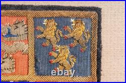 Preppy Antique English School Framed Crest Patch Armorial Coat of Arms Wall Art