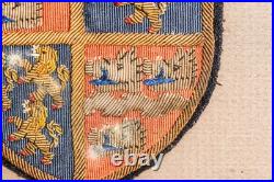 Preppy Antique English School Framed Crest Patch Armorial Coat of Arms Wall Art
