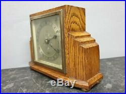Quality Vintage Art Deco English Elliott 8 Day Mantle Clock