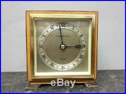 Quality Vintage Square English Elliott 8 Day Mantle Clock