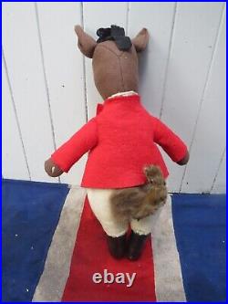 Quirky Unusual Antique Vintage Old English Fox Hunting Trophy Mascot Soft Toy