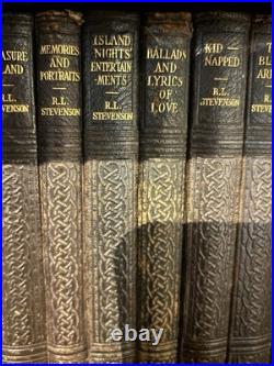 R L Stevenson Collection of Thirteen Antique Books Vintage Books