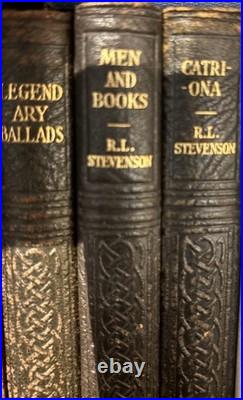 R L Stevenson Collection of Thirteen Antique Books Vintage Books