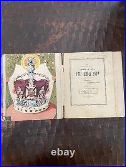 RARE 1953 Vintage Double Tunnel Book Diorama PeepShow Queen Elizabeth II Antique