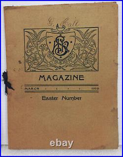 RARE Adelaide High School S. A Magazine Vintage Antique History 1910 Lot 3 Photo