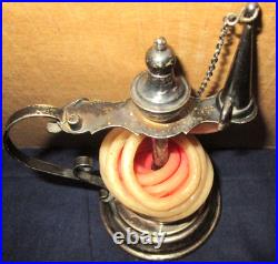 RARE! VTG ENGLISH SILVER PLATED WAX JACK CANDLE With SNUFFER EXETER