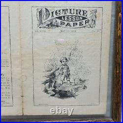 RARE Vintage 1800s Antique Picture Lesson Paper NY Sunday School Lesson 1882