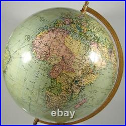 RÄTH Rath 1936 vintage 13 inch world globe with Zeppelin routes, English version