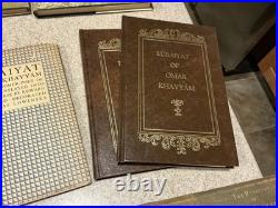 RUBAIYAT OF OMAR KHAYYAM 14 Book Antique Vintage Lot See Pics