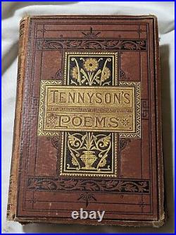 Rare Antique 1830 Poetical Works of Alfred Tennyson Complete Edition Gold Edge