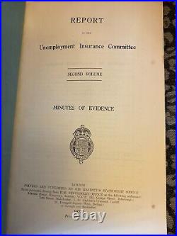 Rare Antique Unemployment Insurance Committee Government Report 1927 Large