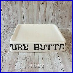 Rare Antique VTG English PURE BUTTER Dairy Ironstone Grocers Display Slab c1930s
