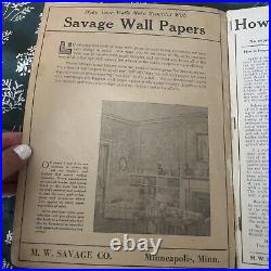 Rare Historical 1927 Sample WallPaper Book, Vintage Floral Antique Real Samples