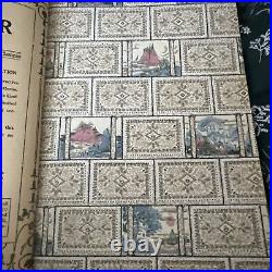 Rare Historical 1927 Sample WallPaper Book, Vintage Floral Antique Real Samples