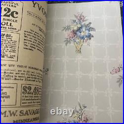 Rare Historical 1927 Sample WallPaper Book, Vintage Floral Antique Real Samples