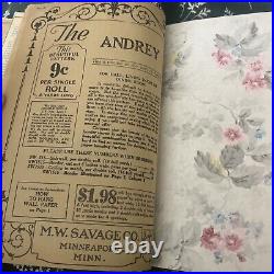 Rare Historical 1927 Sample WallPaper Book, Vintage Floral Antique Real Samples