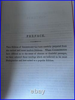 Rare Vintage 1880s WORKS OF SHAKSPEARE Life, Glossary, Etc. Antique SHAKESPEARE