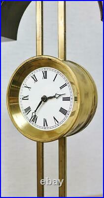 Rare Vintage 8 Day Dent London Mahogany Framed Mystery Gravity Rack Table Clock