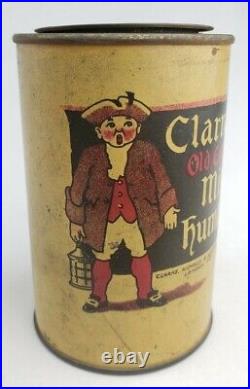 Rare Vintage Antique Clarnico Mint Humbugs Old English Tin Can Advertising Sign