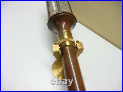 Rare Vintage/ Antique English ships marine Gimbaled brass stick barometer I Blat