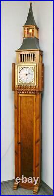 Rare Vintage Big Ben Novelty Electrical Mechanical Lightup Longcase Corner Clock