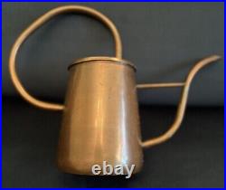 Rare Vintage English Arts & Crafts Heavy Hammered Copper Cylinder Watering Can