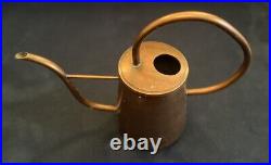 Rare Vintage English Arts & Crafts Heavy Hammered Copper Cylinder Watering Can