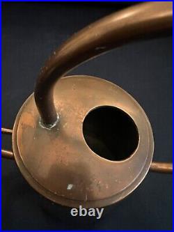 Rare Vintage English Arts & Crafts Heavy Hammered Copper Cylinder Watering Can