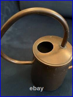 Rare Vintage English Arts & Crafts Heavy Hammered Copper Cylinder Watering Can