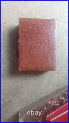 Rare antique Vintage Leather English overnight vanity case