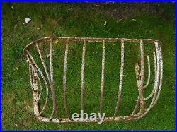 Reclaimed Antique Vintage Equine Hay Rack Iron Horse Hay Feeder Planter #1