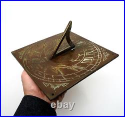 Reclaimed English Brass Garden Sundial Vintage Decorative Garden Furniture