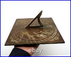 Reclaimed English Brass Garden Sundial Vintage Decorative Garden Furniture