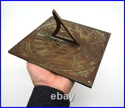 Reclaimed English Brass Garden Sundial Vintage Decorative Garden Furniture