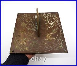 Reclaimed English Brass Garden Sundial Vintage Decorative Garden Furniture