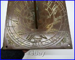 Reclaimed English Brass Garden Sundial Vintage Decorative Garden Furniture