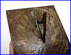 Reclaimed English Brass Garden Sundial Vintage Decorative Garden Furniture