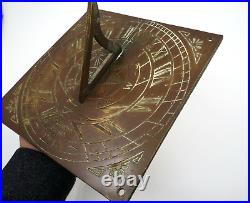 Reclaimed English Brass Garden Sundial Vintage Decorative Garden Furniture