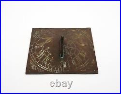 Reclaimed English Brass Garden Sundial Vintage Decorative Garden Furniture