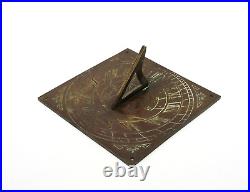 Reclaimed English Brass Garden Sundial Vintage Decorative Garden Furniture