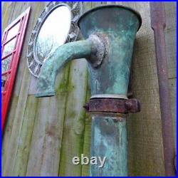 Reclaimed Wall Mounted Lead Water Pump Vintage Garden Feature Verdigirs Rwi4165