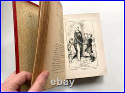 Red Vintage Books Bundle Of 5 With Pretty Covers And Spines Old Antique Book