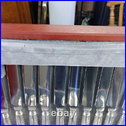 Roberts & Belk Old English Bright Cut 8 Settings Canteen Silver Plated Vintage