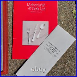 Roberts & Belk Old English Bright Cut 8 Settings Canteen Silver Plated Vintage