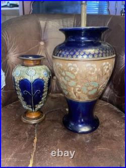 Royal Doulton, 8vase, 9lamp Early Old Antique Vintage