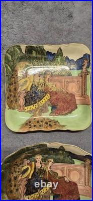 Royal Doulton'Chivalry' Series Ware bowls or trays antique vintage 1930s