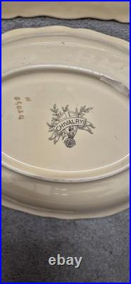 Royal Doulton'Chivalry' Series Ware bowls or trays antique vintage 1930s