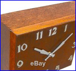 SMITHS 1950s oak ENGLISH Industrial Midcentury Vintage Retro Wall Clock