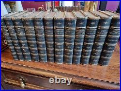 Set Of 12 Antique Charles Dickens Books, Ilustrated